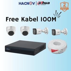 Paket CCTV Dahua 2mp 4 channel 4 kamera 1080p Jasa Instalasi CCTV Indoor Outdoor
