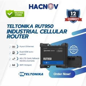 Teltonika RUT950 Industrial M2M 4G Router – Dual SIM, WiFi, RMS, Firewall
